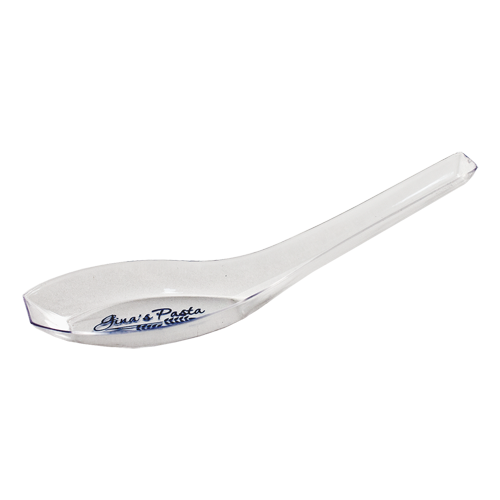 ASIA2CL - 5" Clear Asian Style Sampling Spoon
