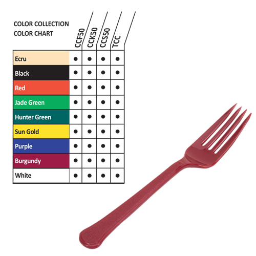 CCF50 - Colored Plastic Forks