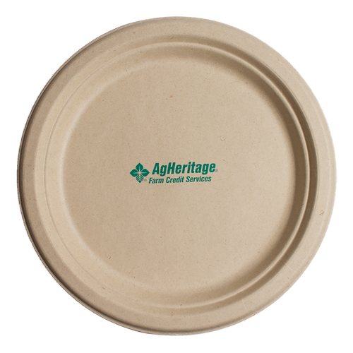 CPK675 - 6.75” Kraft Round Compostable Paper Plate