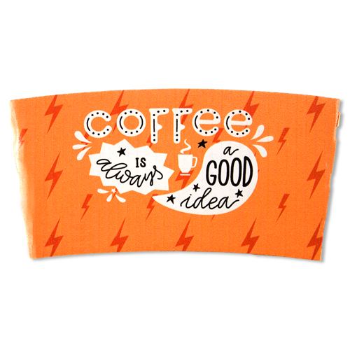 CSWD - Digital Printed White Coffee Cup Sleeves