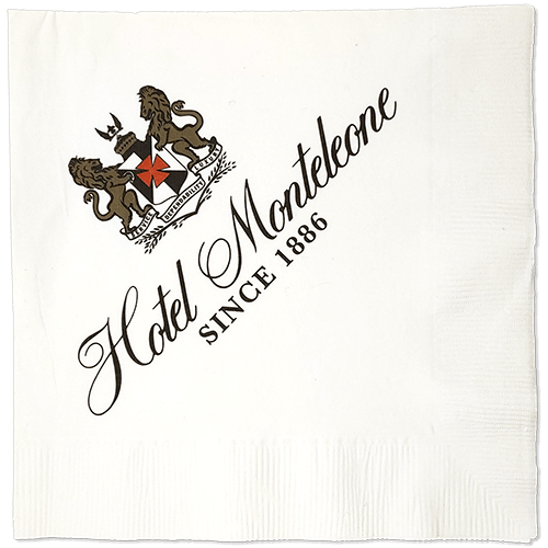 L33SD - Digital Printed White 3-Ply Luncheon Napkins Coin edge Embossed