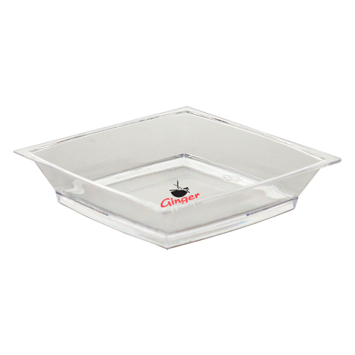 SQ25CL - 2.5" Clear, Petite Square Sampling dish