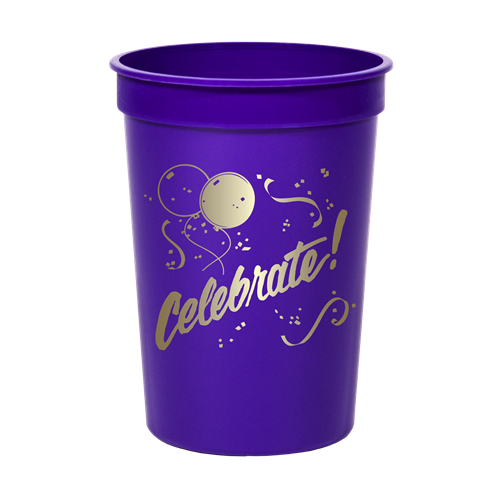 TSS-12 83 - 12 oz. Smooth Purple Stadium Cup SPECIAL ORDER