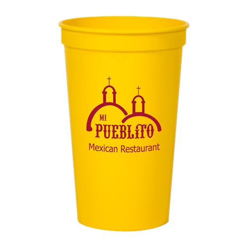 TSS-22 20 - 22 oz. Smooth Yellow Gold Stadium Cup SPECIAL ORDER