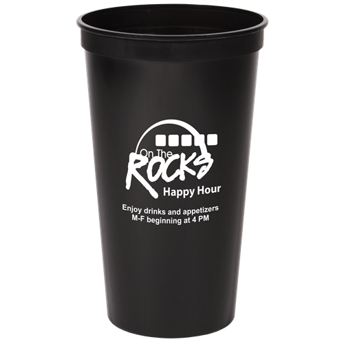 TSS-32 05 - 32 oz. Smooth Black Stadium Cup SPECIAL ORDER