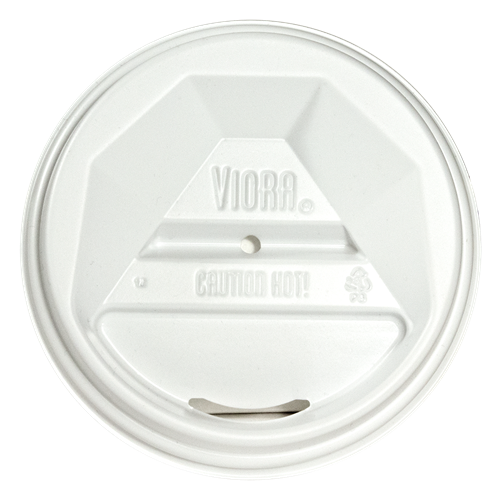 VIORA1216 - 12 16 oz.White Viora Dome Lid
