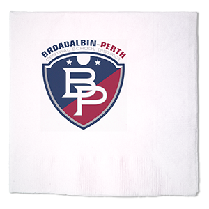 Digital Printed White 3-Ply Beverage Napkins, Coin edge Embossed