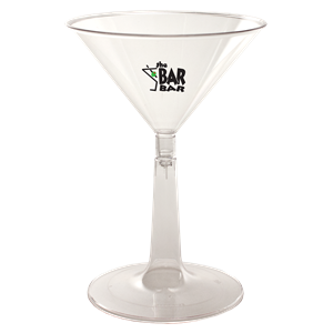 6 oz. Clear Martini Glass (2 Piece)