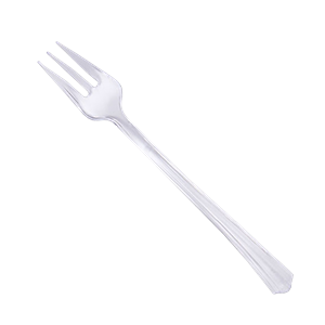 Clear 4.2" Petite Tasting Fork