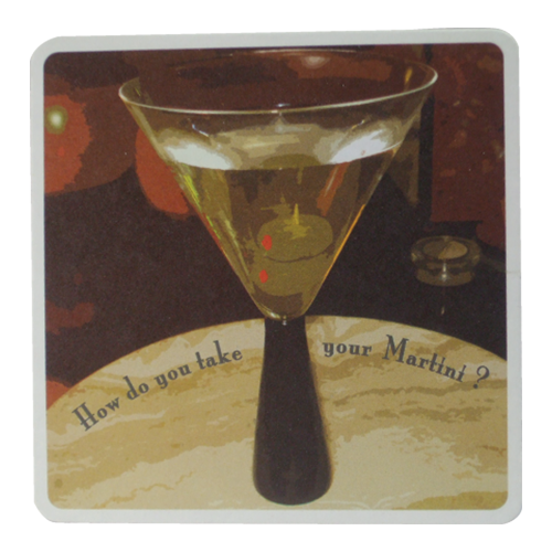 64GR-SQ - 60 Pt 4" High Density Pulp Board Coasters SQUARE