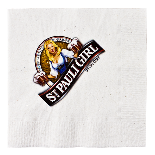 B12D - White 2-Ply Beverage Napkin Digital Imprint