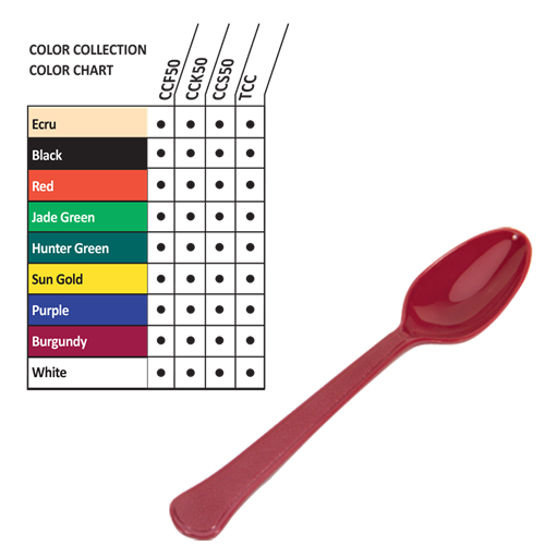 CCS50 - Colored Plastic Spoons