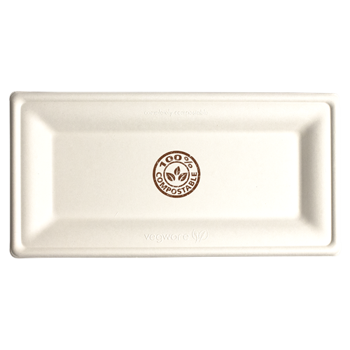 CPCR105 - 10 in x 5 in Rectangle Compostable Plate