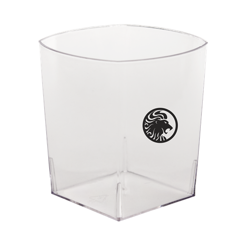 YST9 - 9 oz. Clear Plastic "Rocks" Square Tumbler