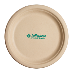 8.75” Kraft Round Compostable Paper Plate