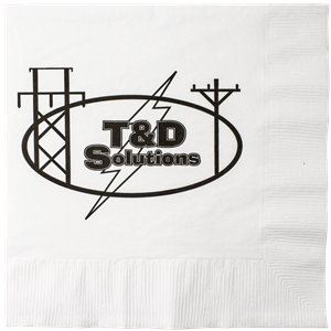 White 3-Ply Luncheon Napkins, Coin edge Embossed