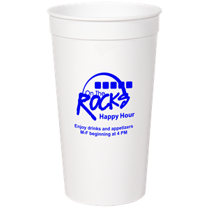 32 oz. Smooth White Stadium Cup