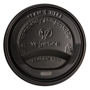 Black Dome Compostable Sip Thru Lids