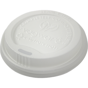 White Dome Compostable Sip Thru Lids